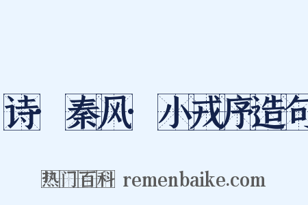 诗·秦风·小戎序造句是什么意思的图片